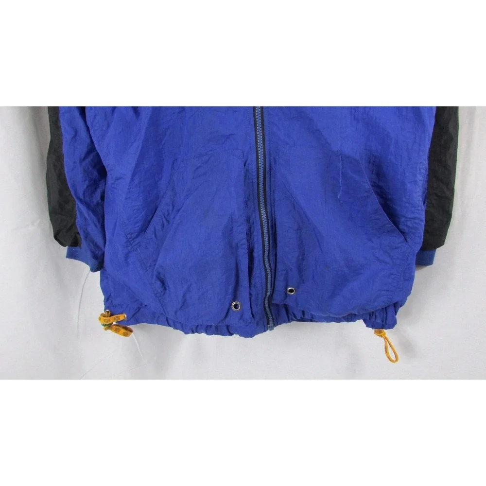 Boys vintage Nike Soccer Large 14/16 windbreaker jacket Lined purple green black